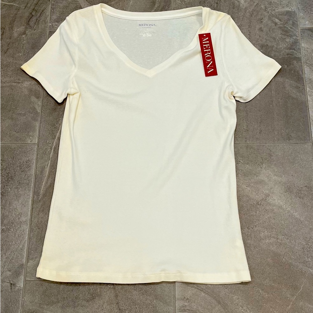 NWT Cotton V-Neck T-Shirt